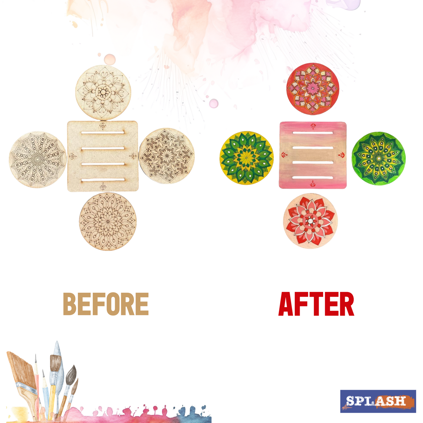 Mandala Coaster DIY Kit I SPLASH DIY Kit