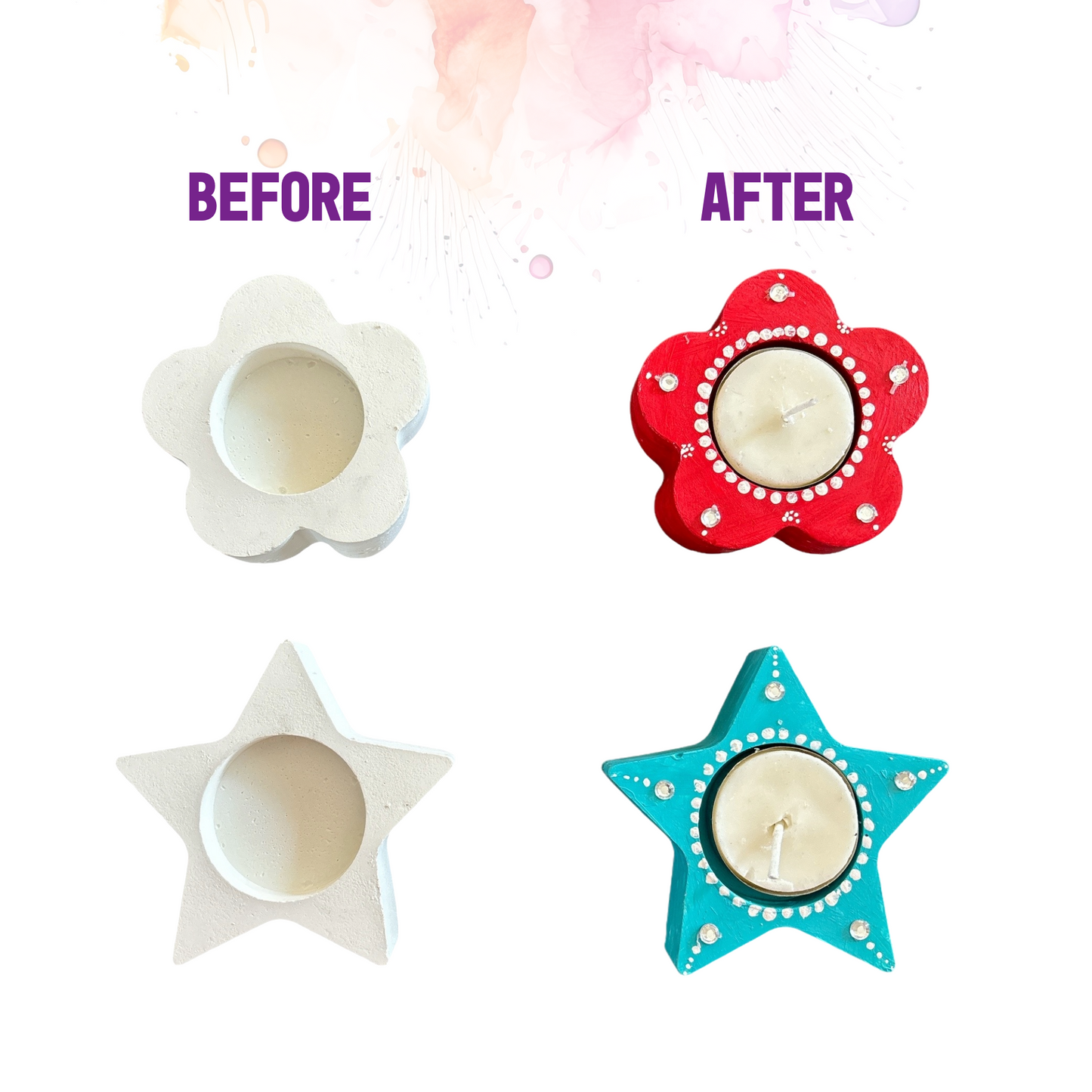 Tea Light Candle Holder SPLASH DIY Kit