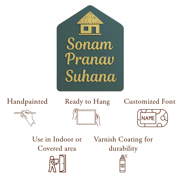 Cozy Hut Nameplate