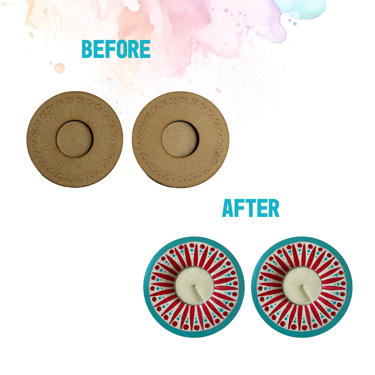 Circle Spark Tea Light Candle Holder DIY Kit | SPLASH DIY Kit