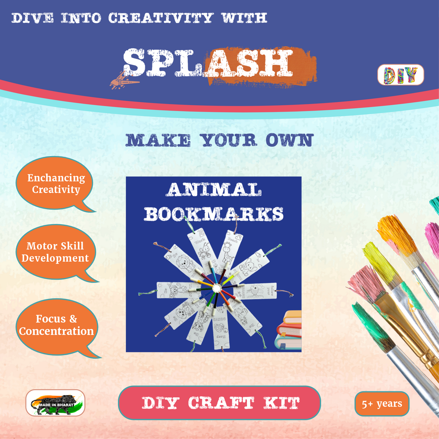 Animal Bookmark DIY Kit I SPLASH DIY Kit