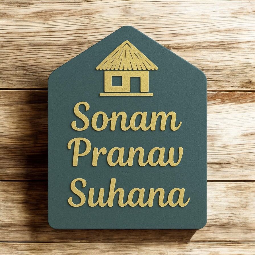 Cozy Hut Nameplate