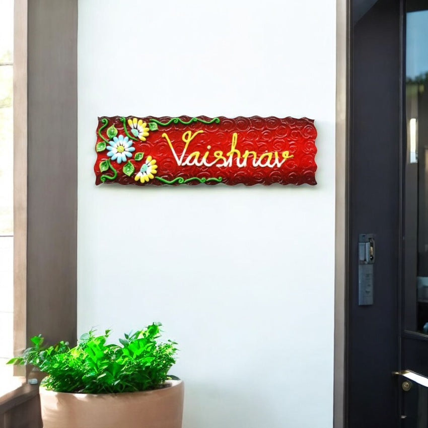 Floral Nameplate