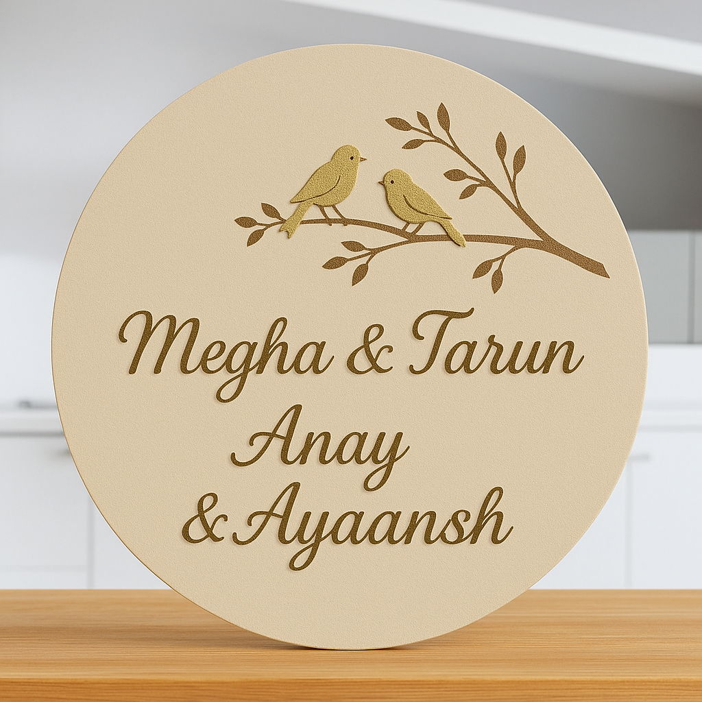 Bird on Branch Nameplate