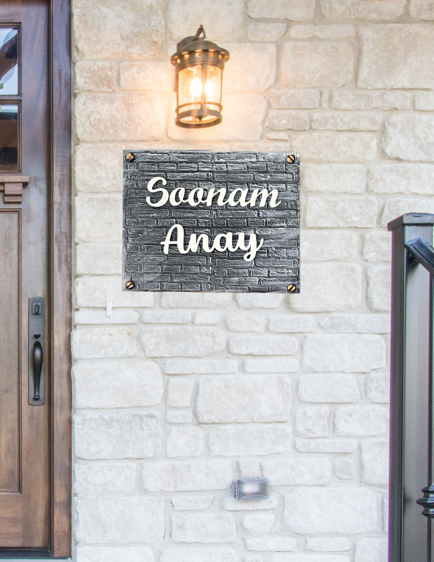 Brick Wall Nameplate