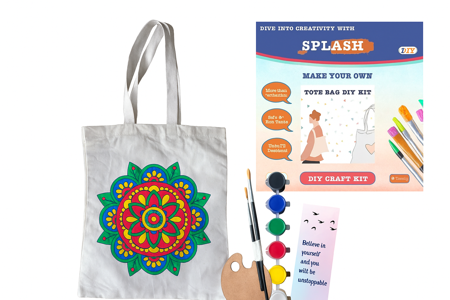 Mandala Tote Bag Painting DIY Kit