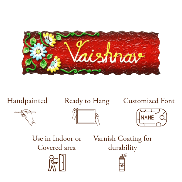 Floral Nameplate