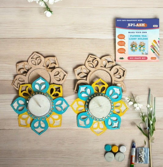 Flower Tea Light Candle Holder DIY Kit | SPLASH DIY Kit