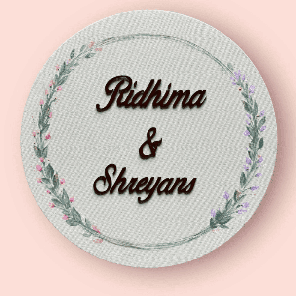 Pastel flower Nameplate