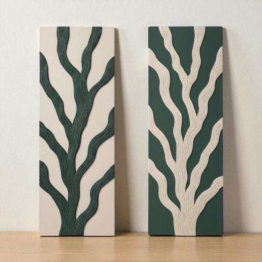 Abstract Tree of Life Texture Panels (Set of 2)