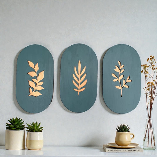 Botanic Serenity Set – Modern Wooden Wall Panels