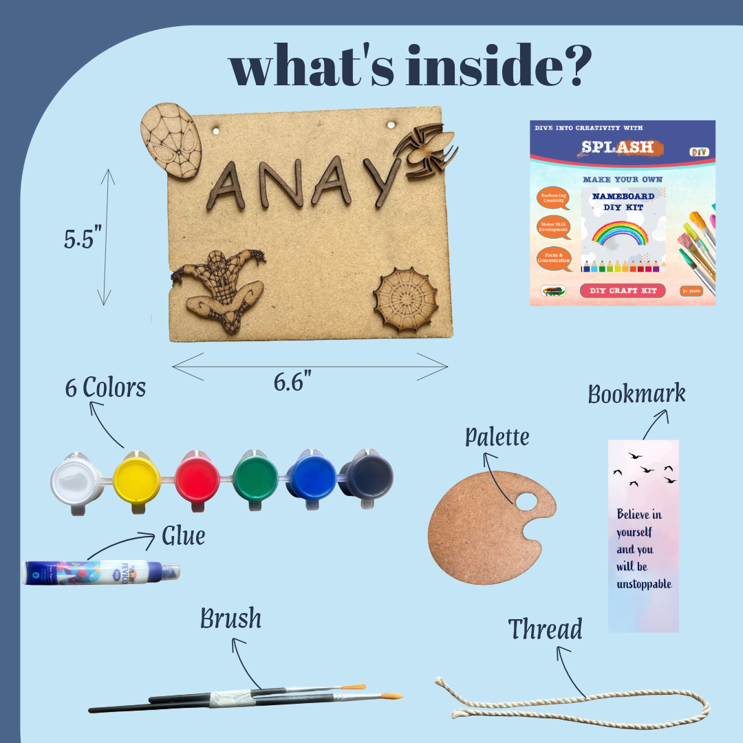 Spiderman Nameboard DIY Kit