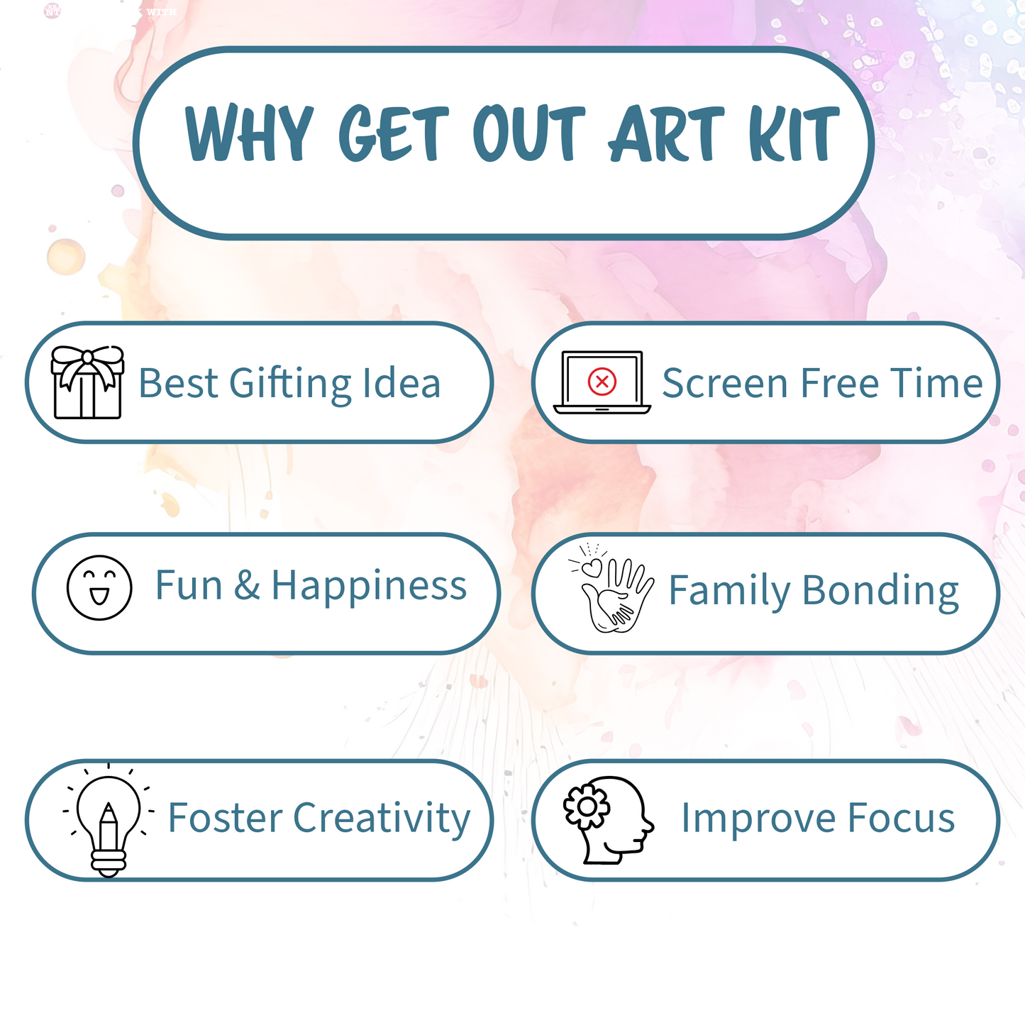 Peacock & Flower Block Painting DIY Kit | SPLASH DIY Kit