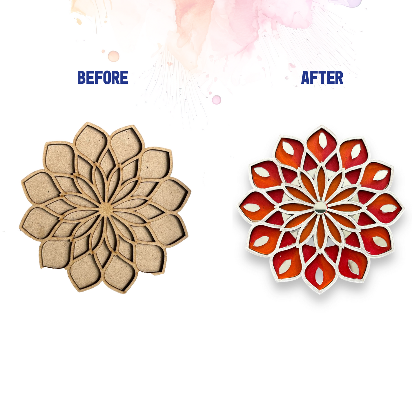 Petal Double Layered Rangoli Design DIY Kit I SPLASH DIY Kit