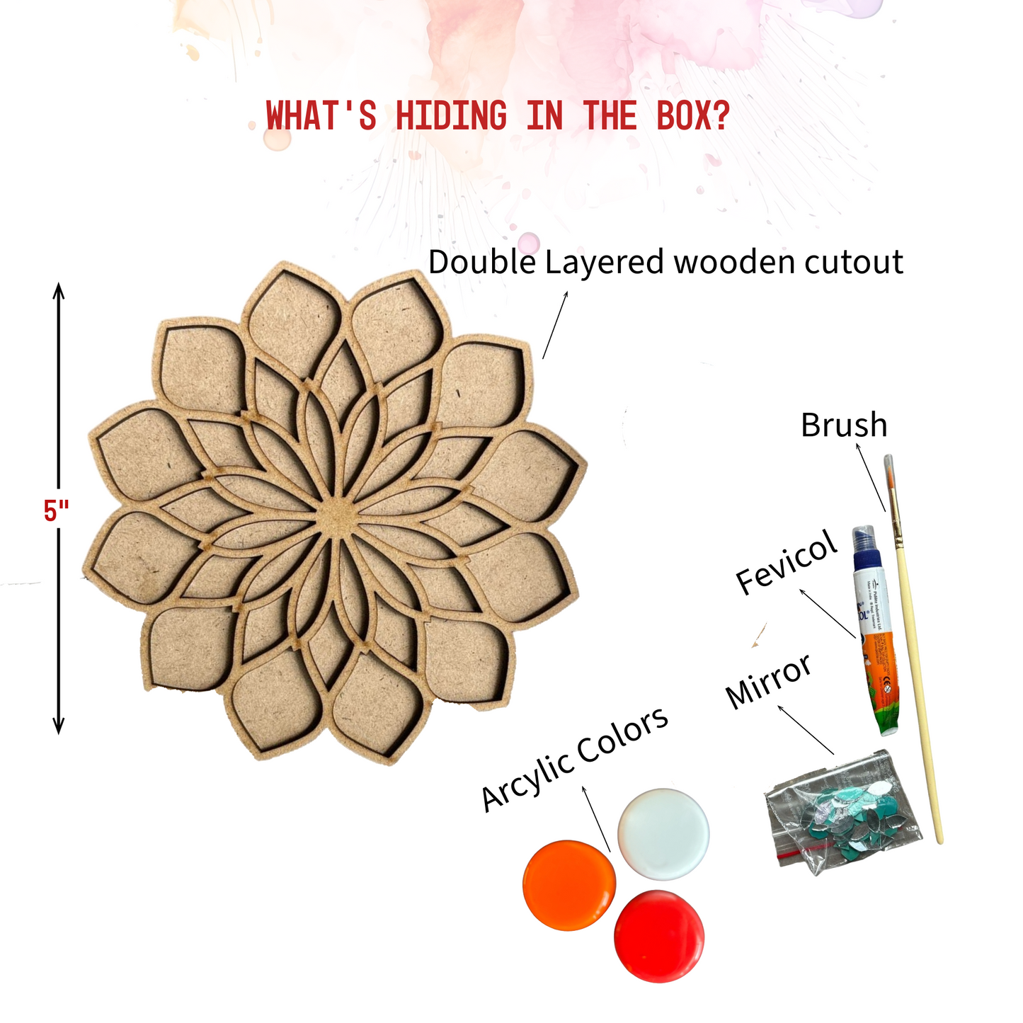 Petal Double Layered Rangoli Design DIY Kit I SPLASH DIY Kit