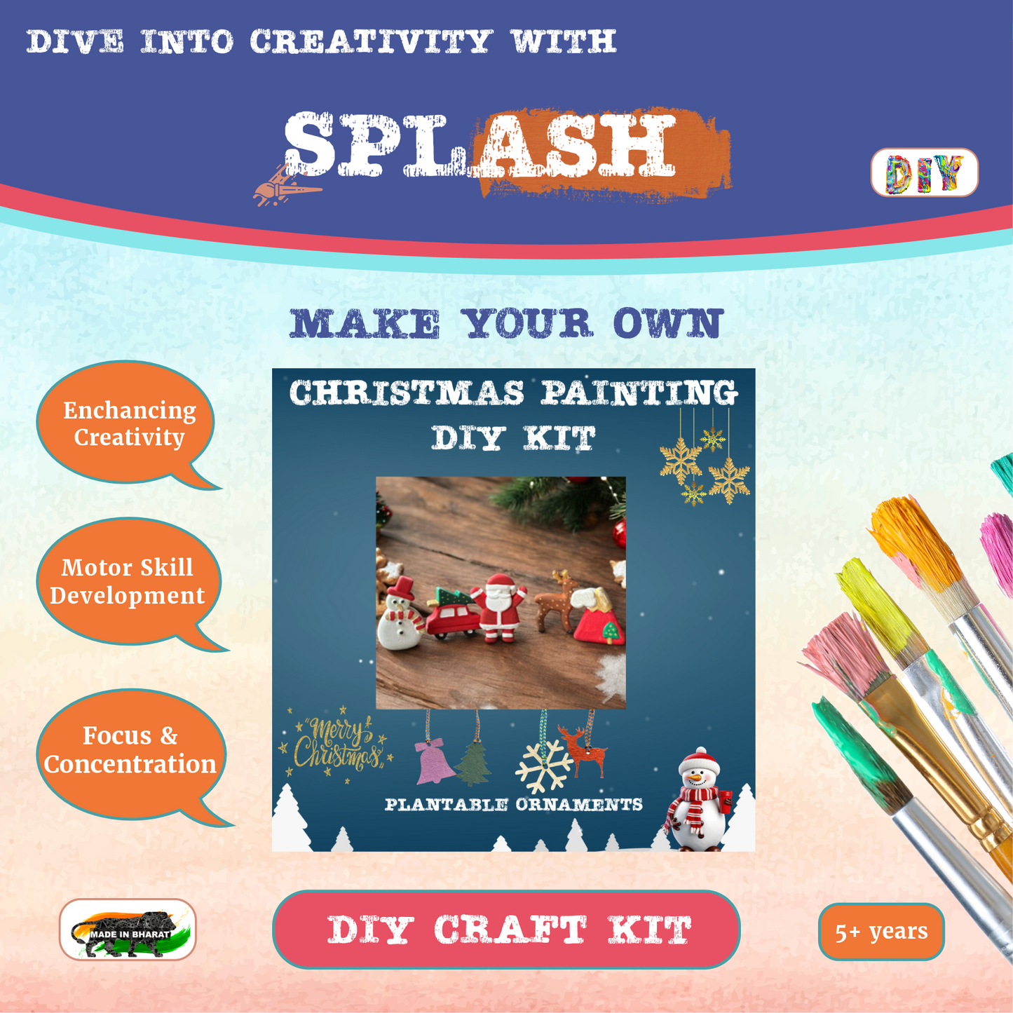 SPLASH DIY Christmas Figurine Coloring Kit