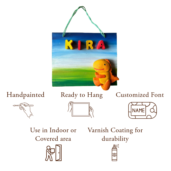 Dinosaur Kids Nameplate