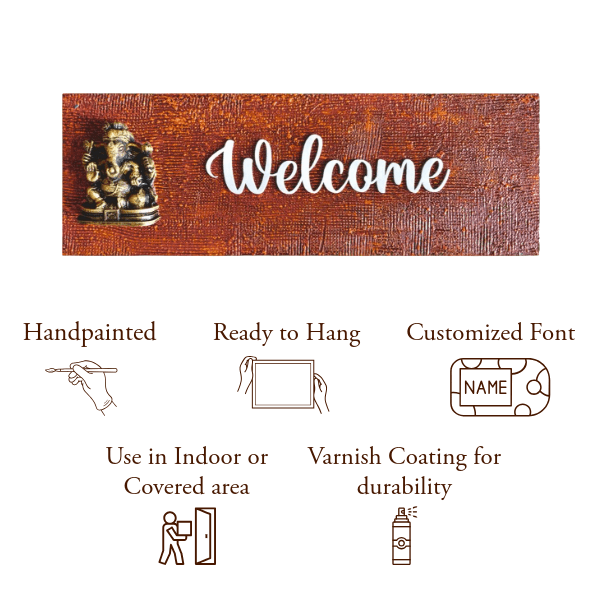 Welcome Ganesha Nameplate