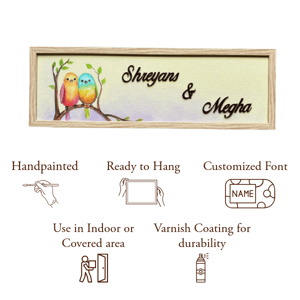 Love Birds Nameplate