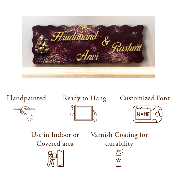 Divine Ganesha Nameplate