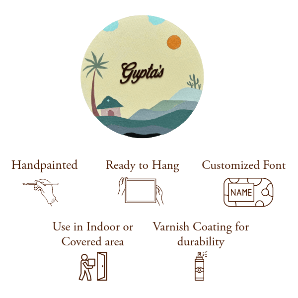 Boho Style Nameplate