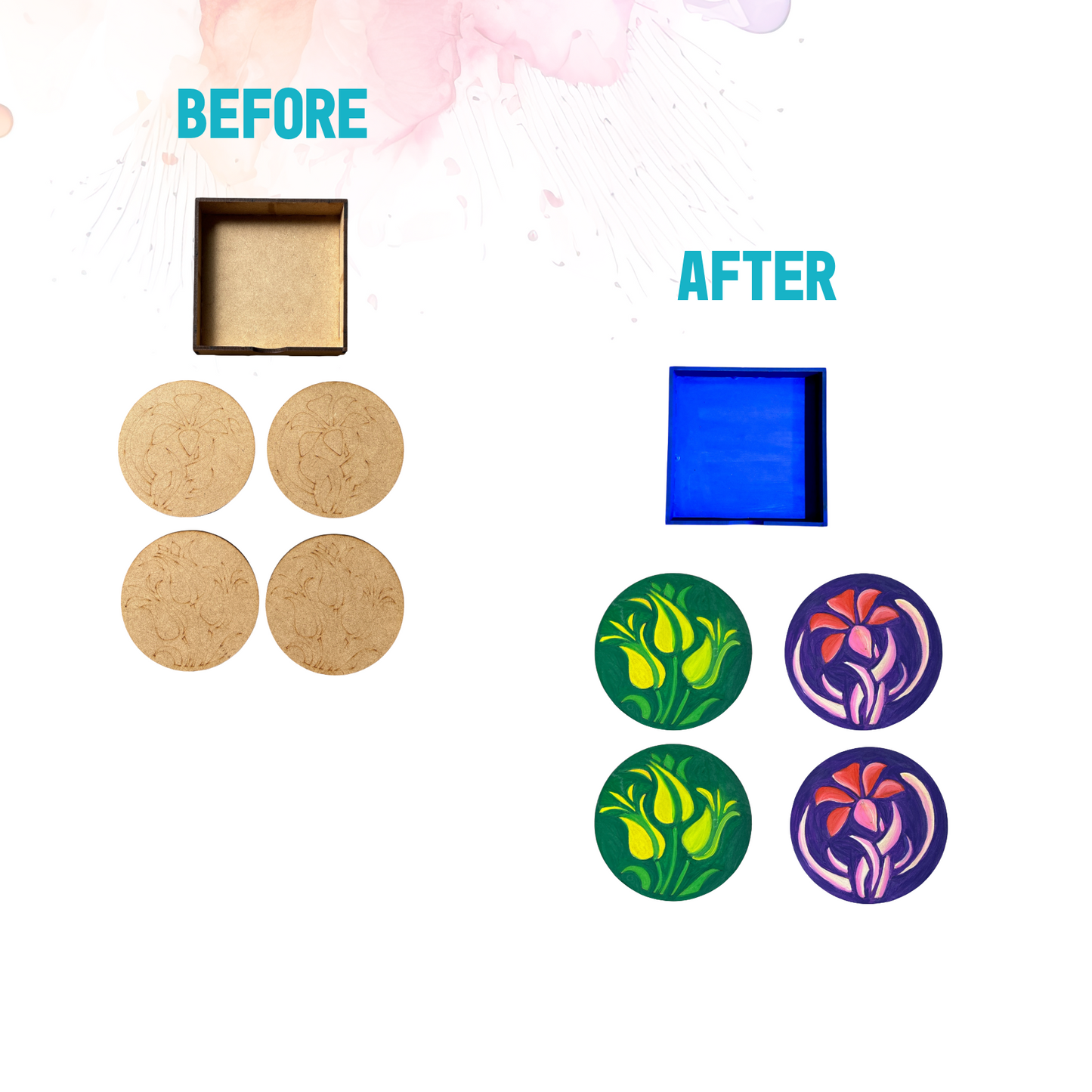 Floral Coaster DIY Kit I SPLASH DIY Kit