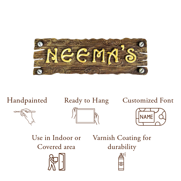 Natural Wood Finish Nameplate