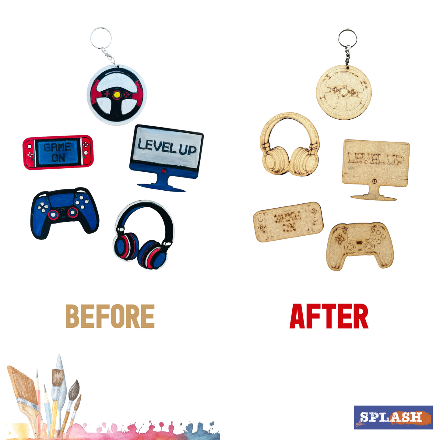 Gaming Fridge Magnet and Keychain DIY Kit I SPLASH DIY Kit