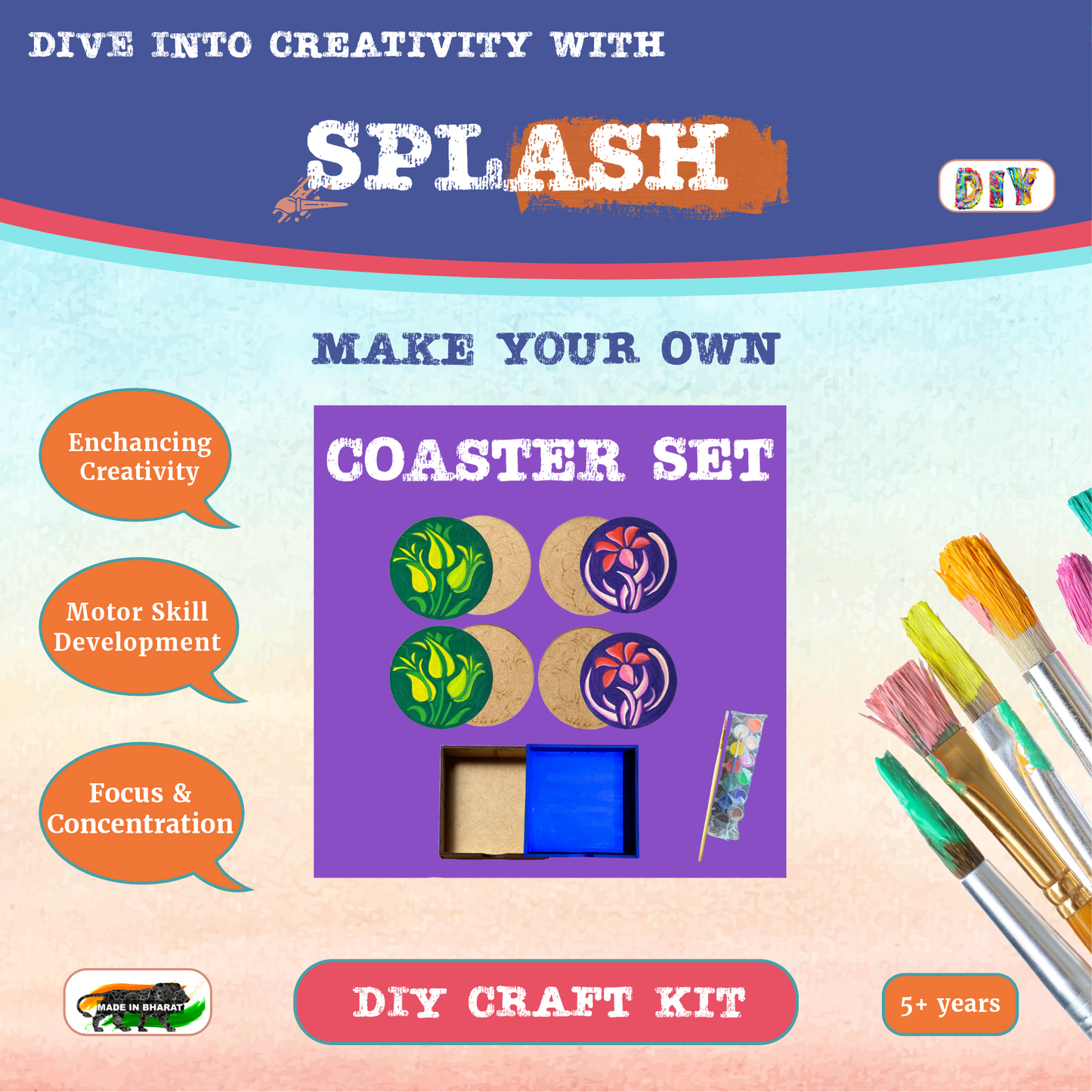 Floral Coaster DIY Kit I SPLASH DIY Kit