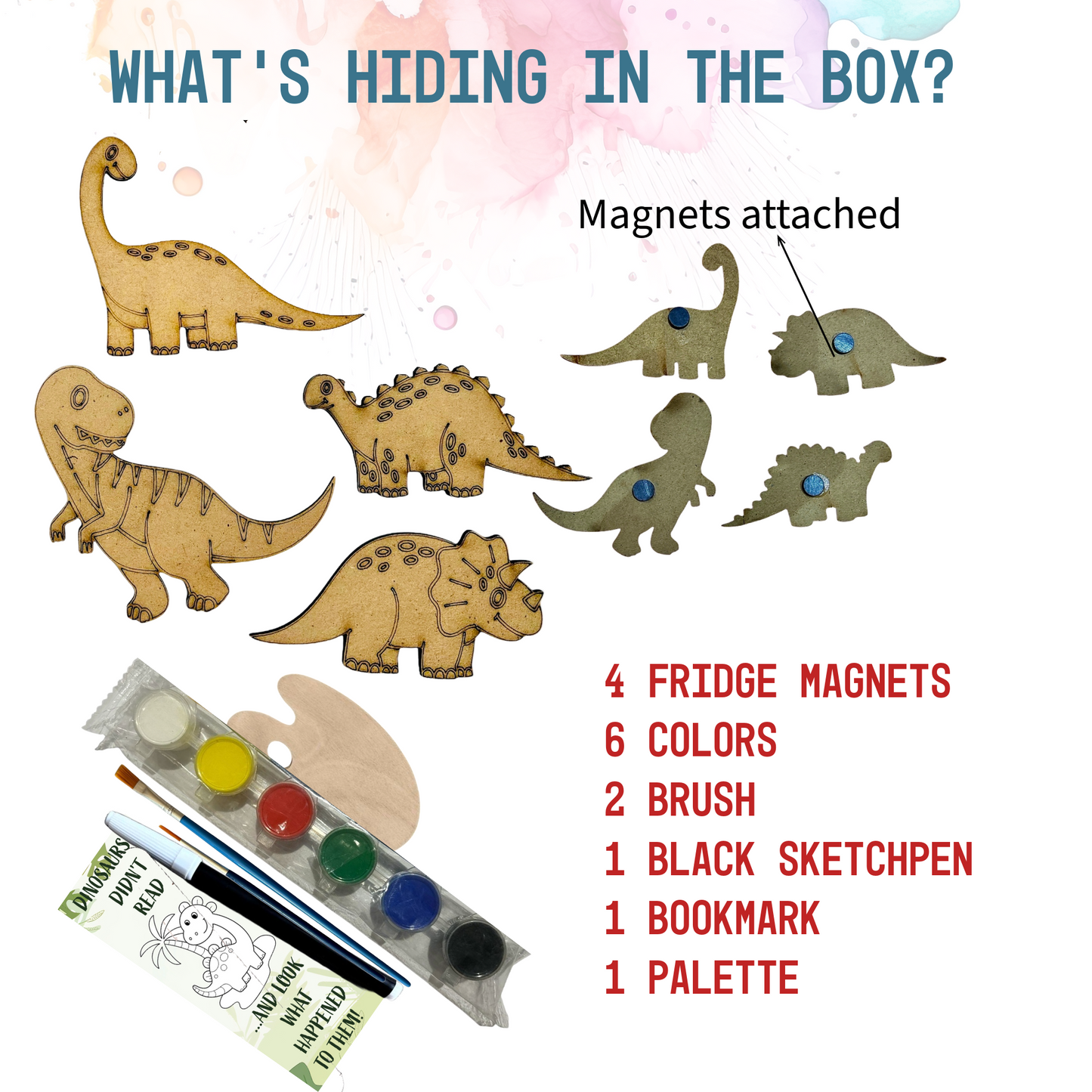 Dinosaur Fridge Magnet DIY Kit I SPLASH DIY Kit