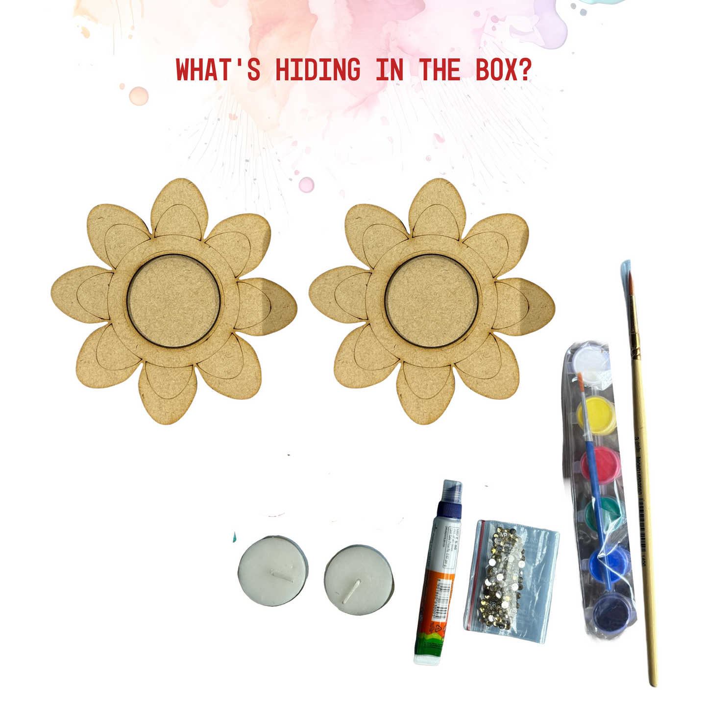 Floral Tea Light Candle Holder DIY Kit | SPLASH DIY Kit