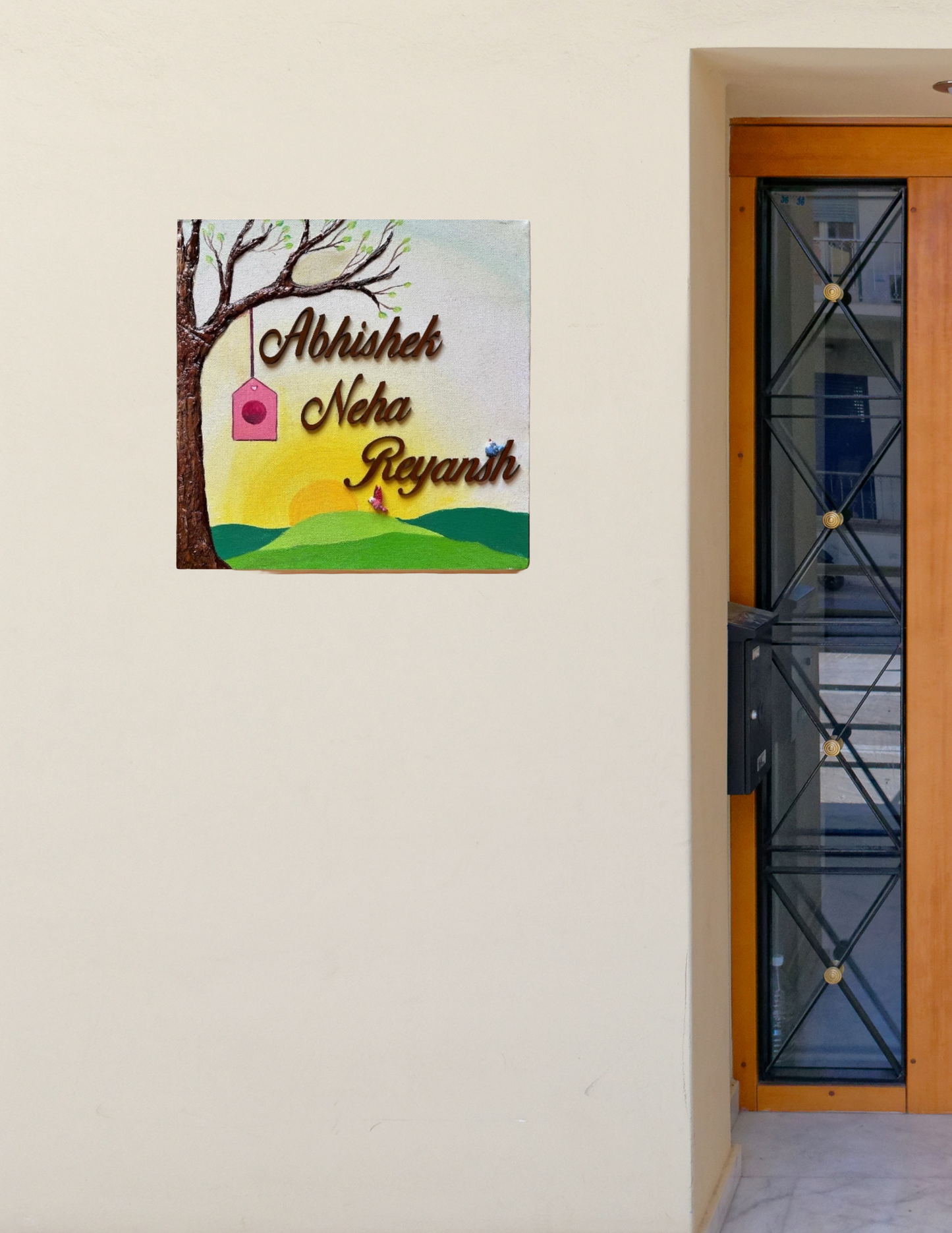 Sunrise Boho Style Nameplate