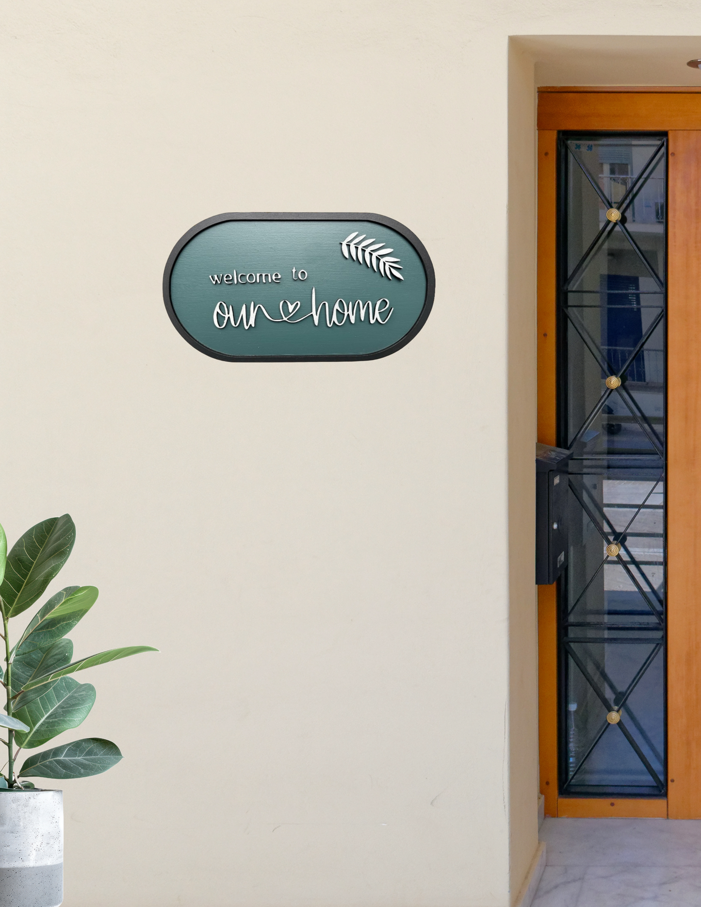Welcome Home Nameplate