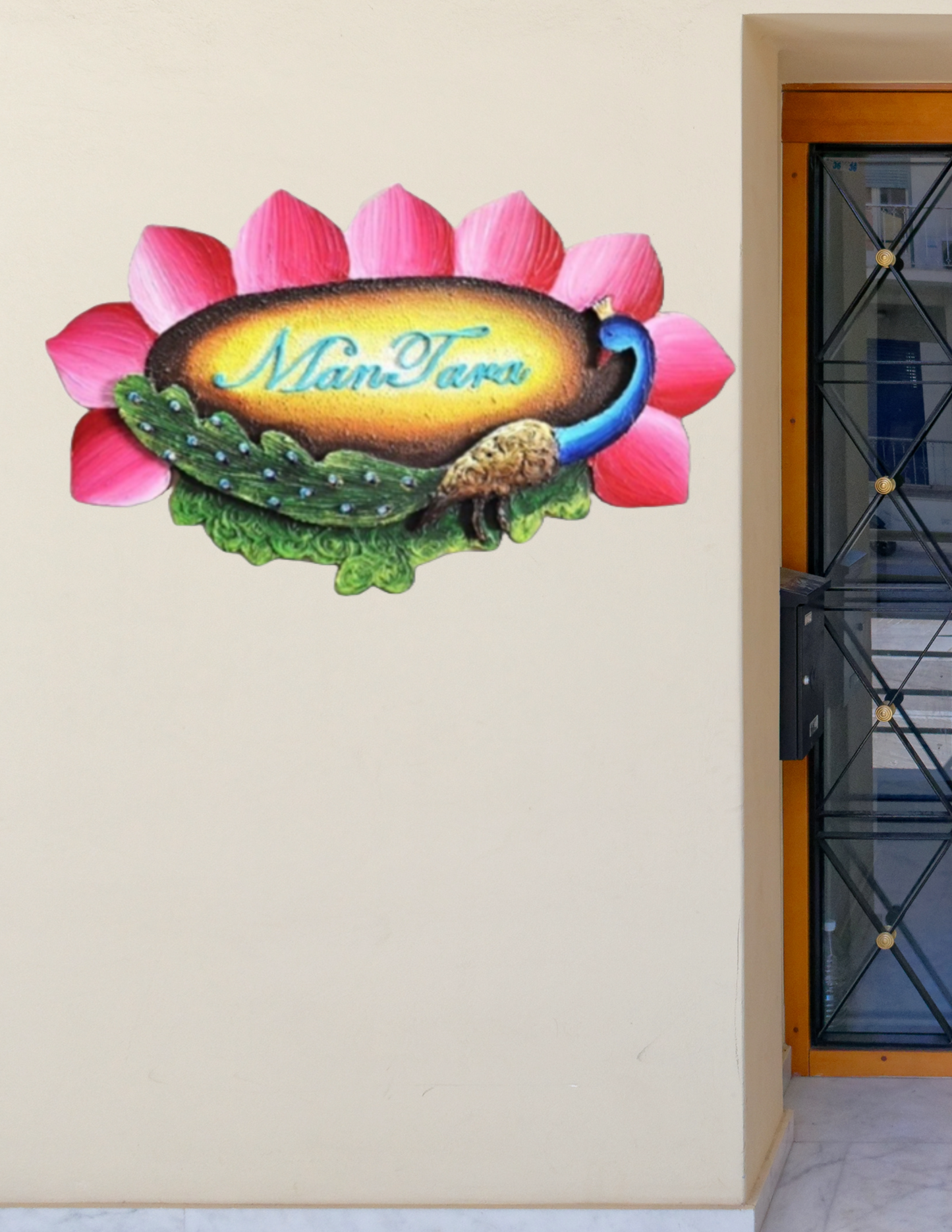 Peacock Lotus Nameplate