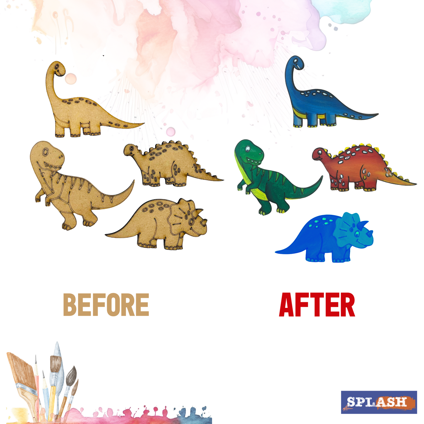 Dinosaur Fridge Magnet DIY Kit I SPLASH DIY Kit