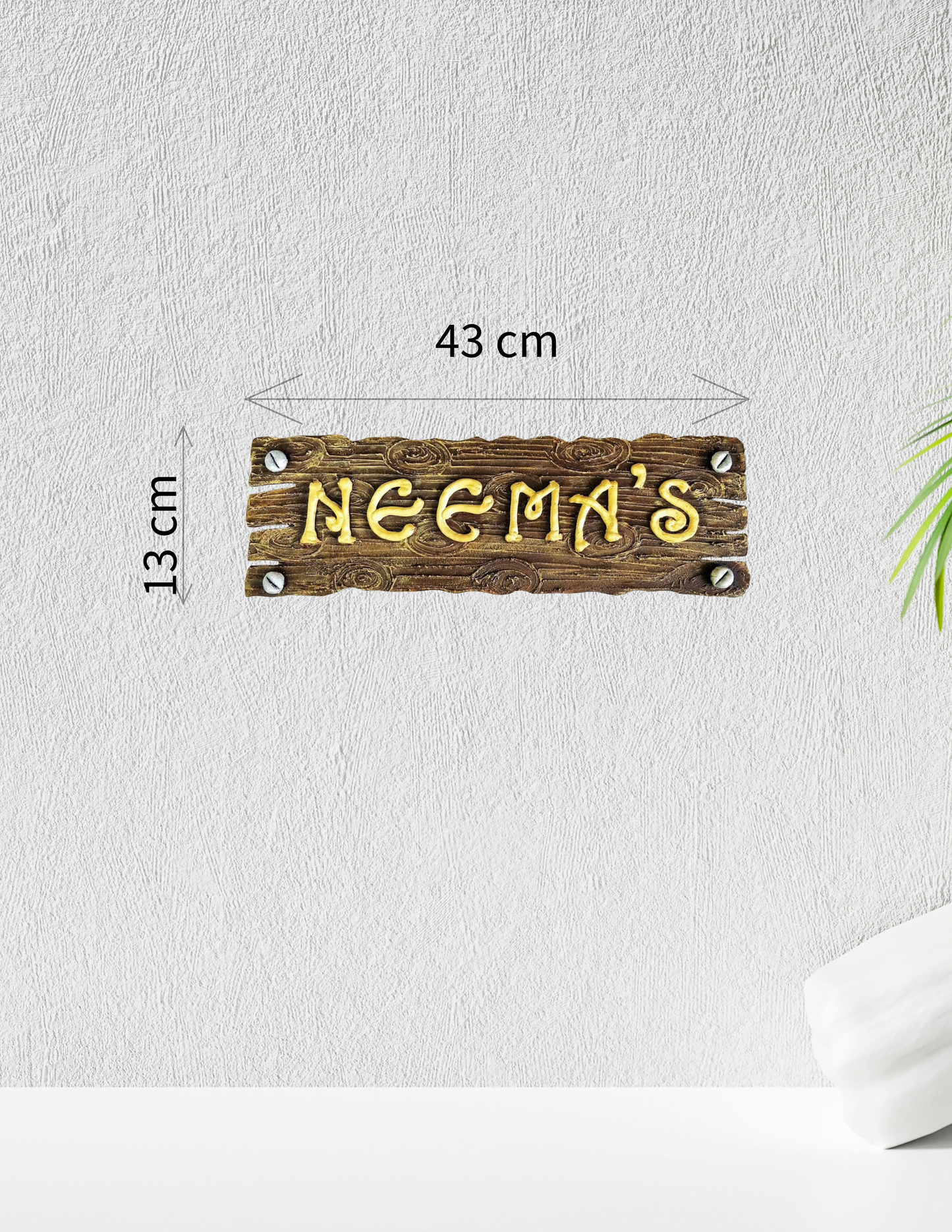Natural Wood Finish Nameplate
