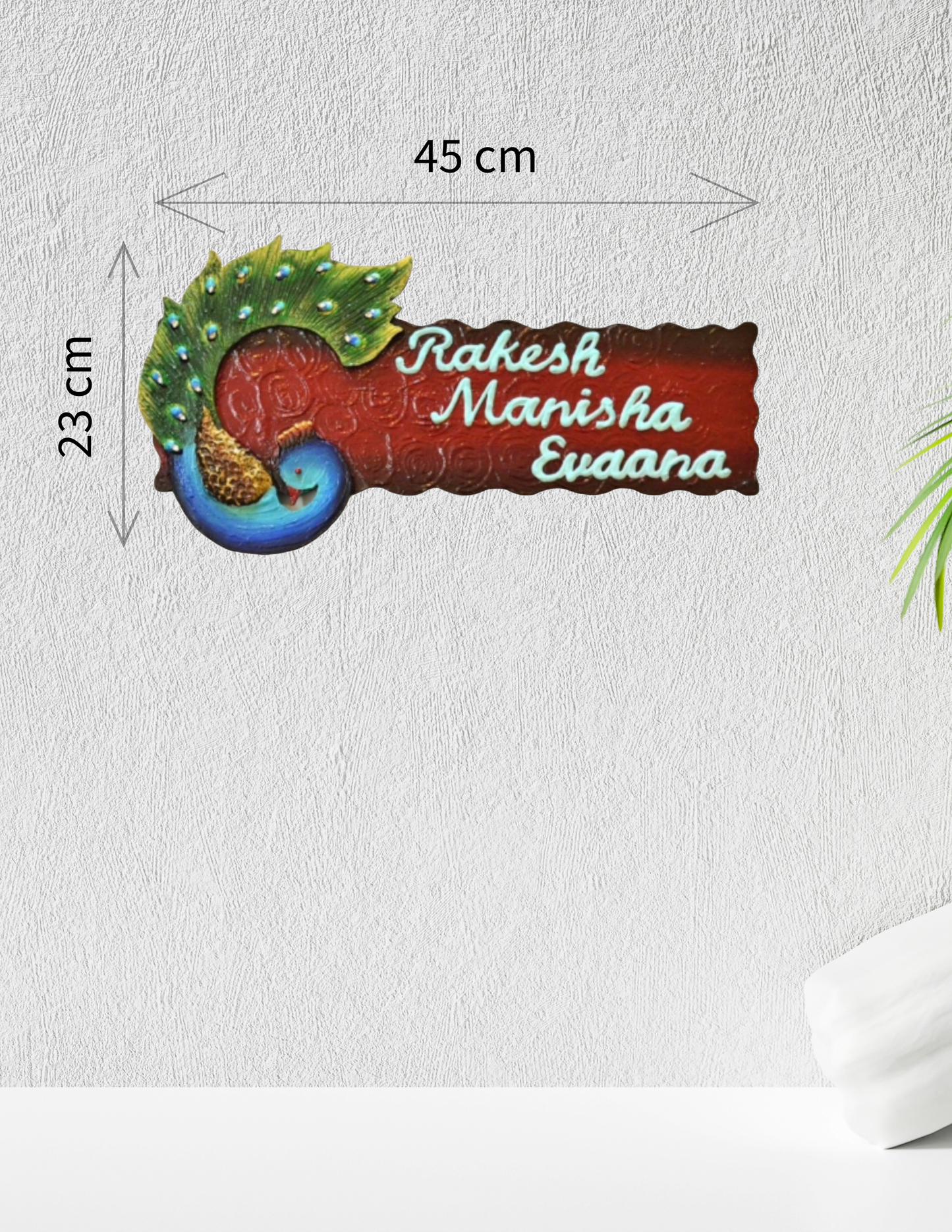 Dancing Peacock Nameplate