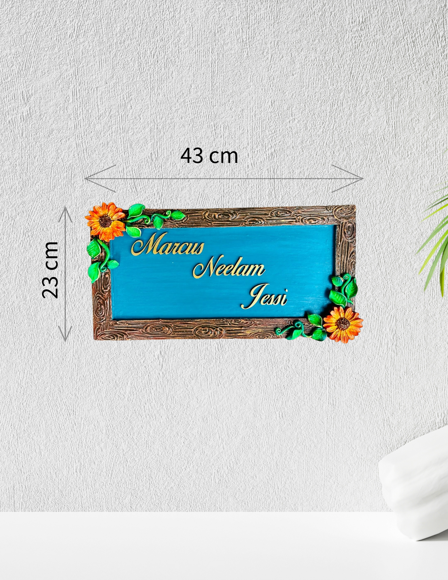 Blossom on Wood Nameplate