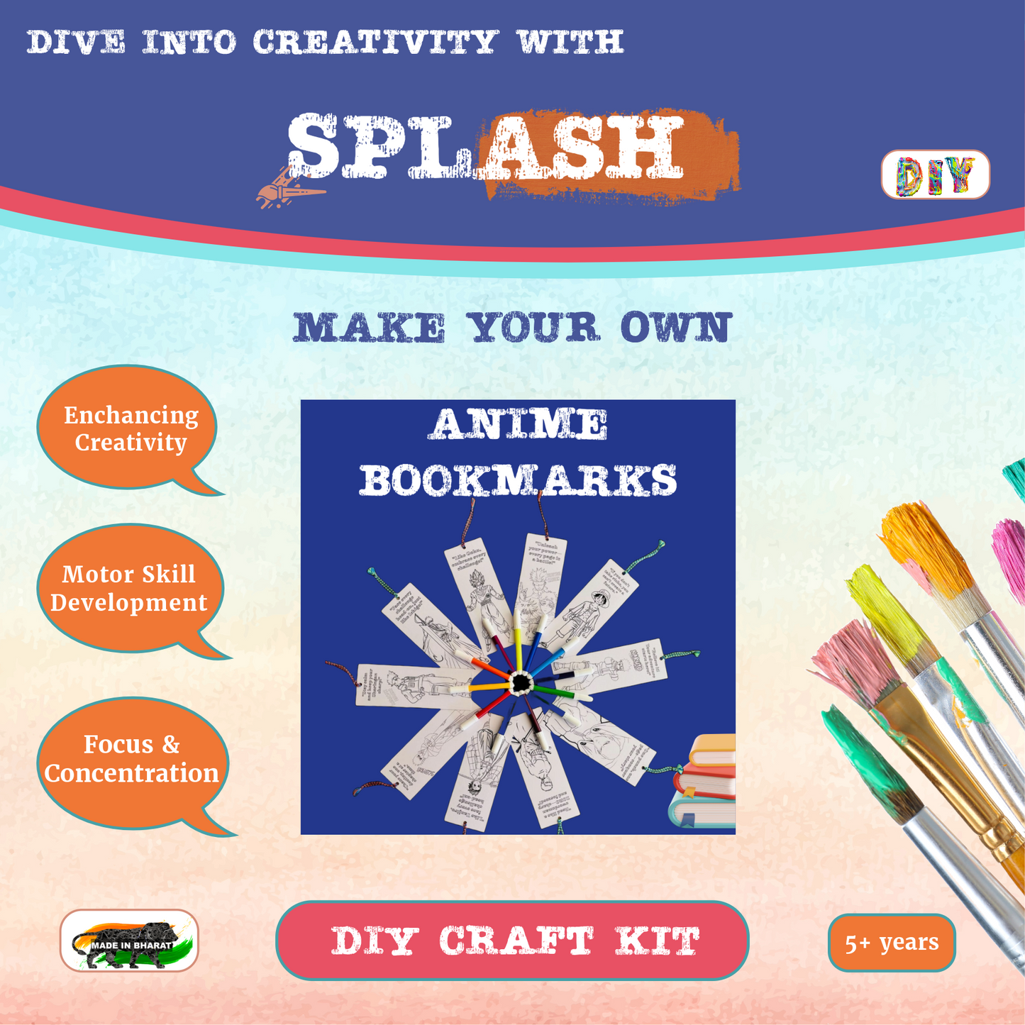 Anime character Bookmark DIY Kit I SPLASH DIY Kit
