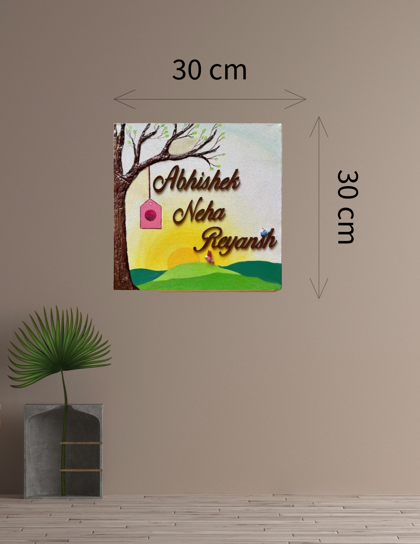 Sunrise Boho Style Nameplate