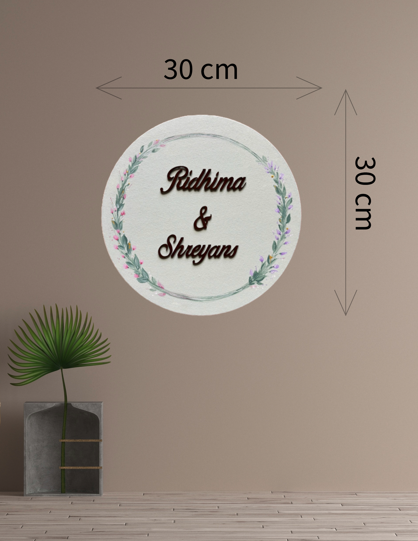 Pastel flower Nameplate