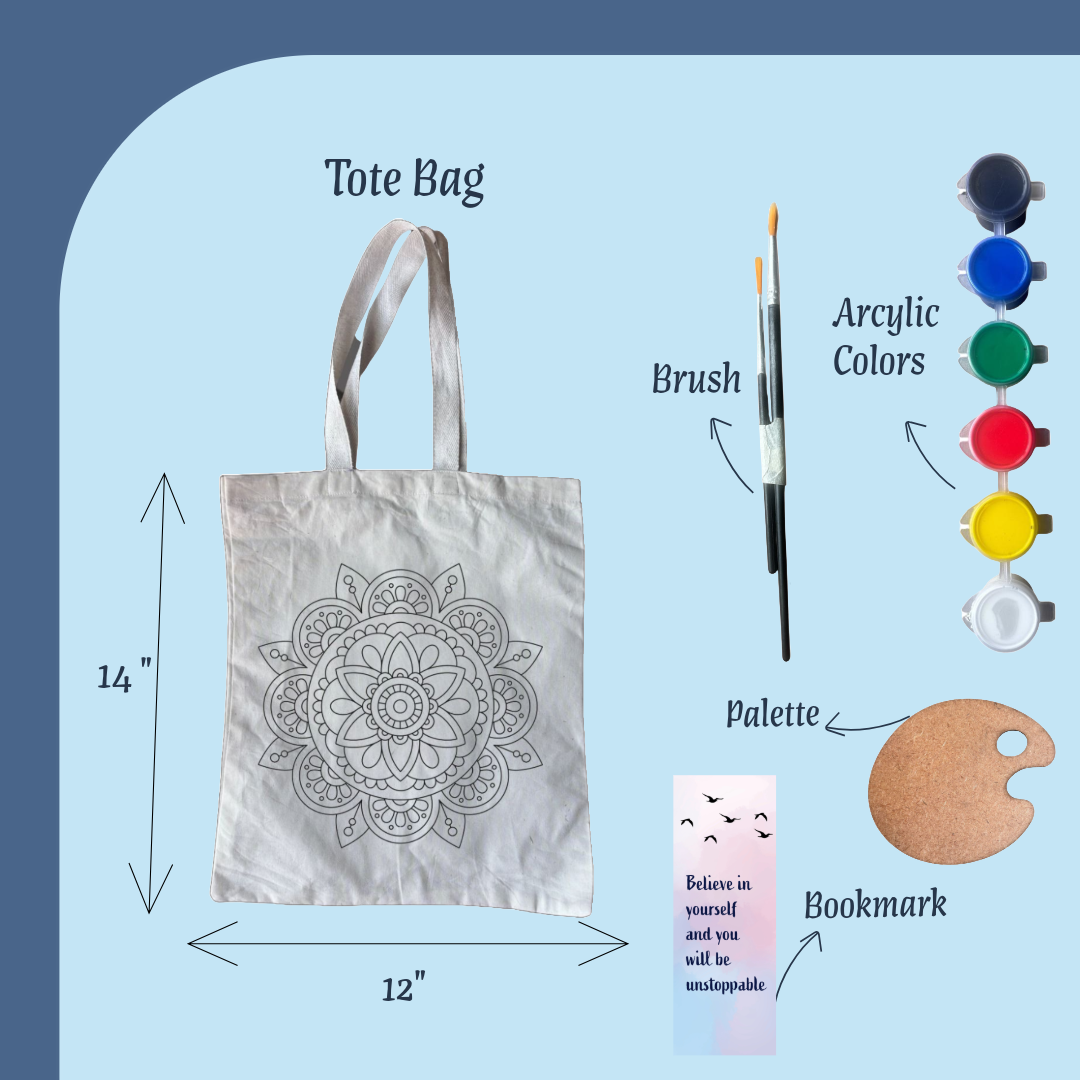 Mandala Tote Bag Painting DIY Kit
