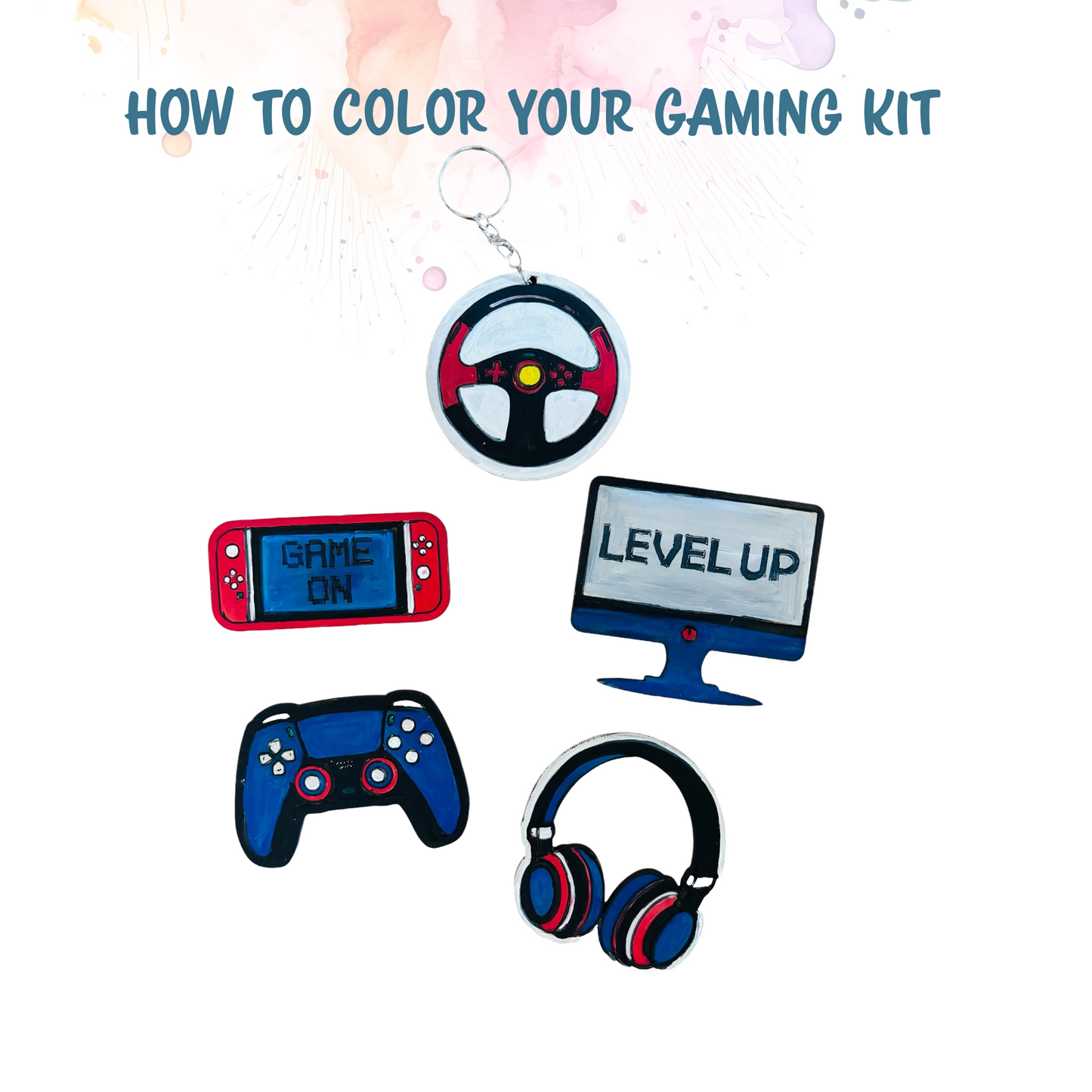 Gaming Fridge Magnet and Keychain DIY Kit I SPLASH DIY Kit