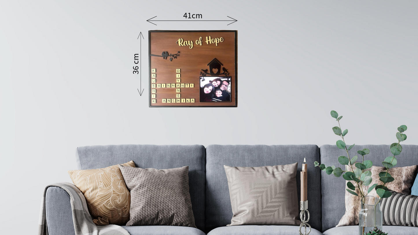 Ray of Hope- Custom Family Crossword Photo Frame