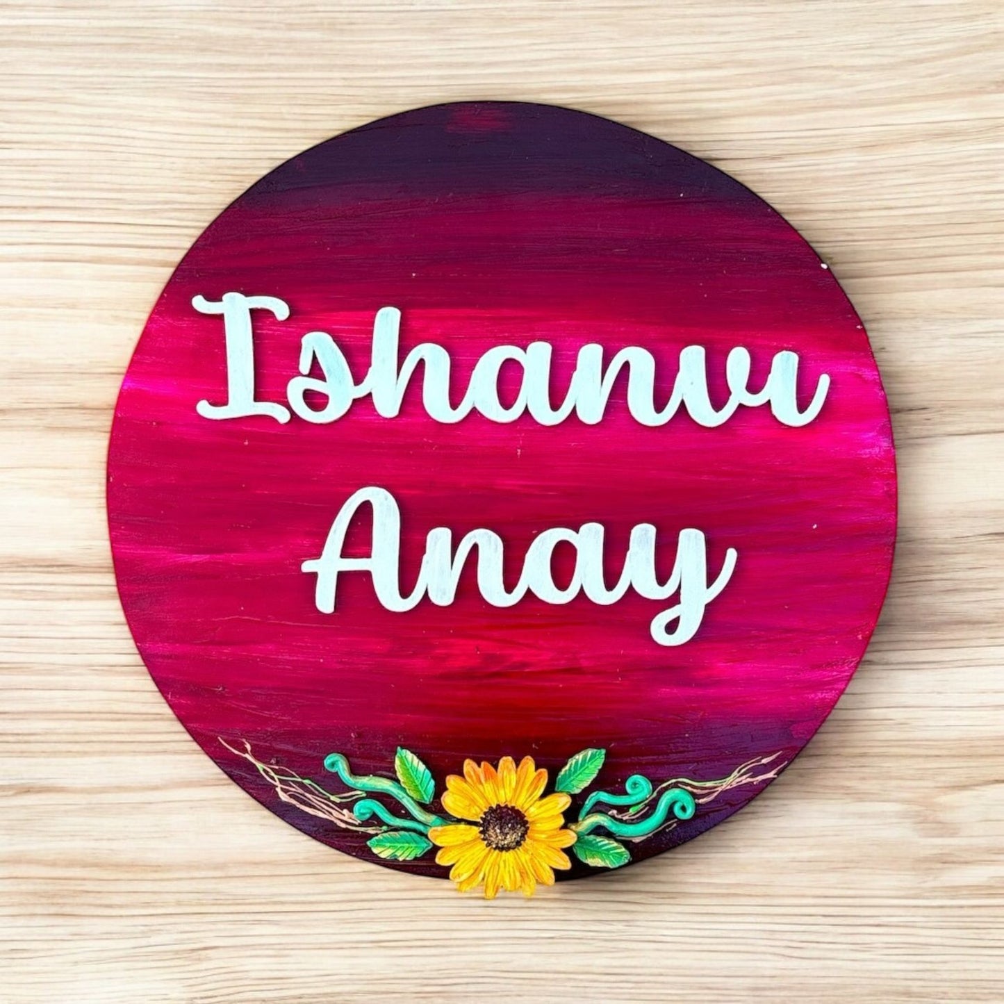 Sunflower Blossom Nameplate
