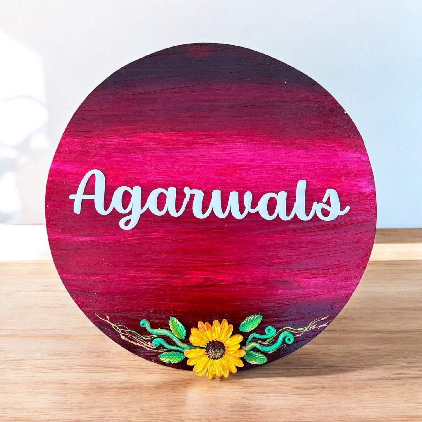 Sunflower Blossom Nameplate