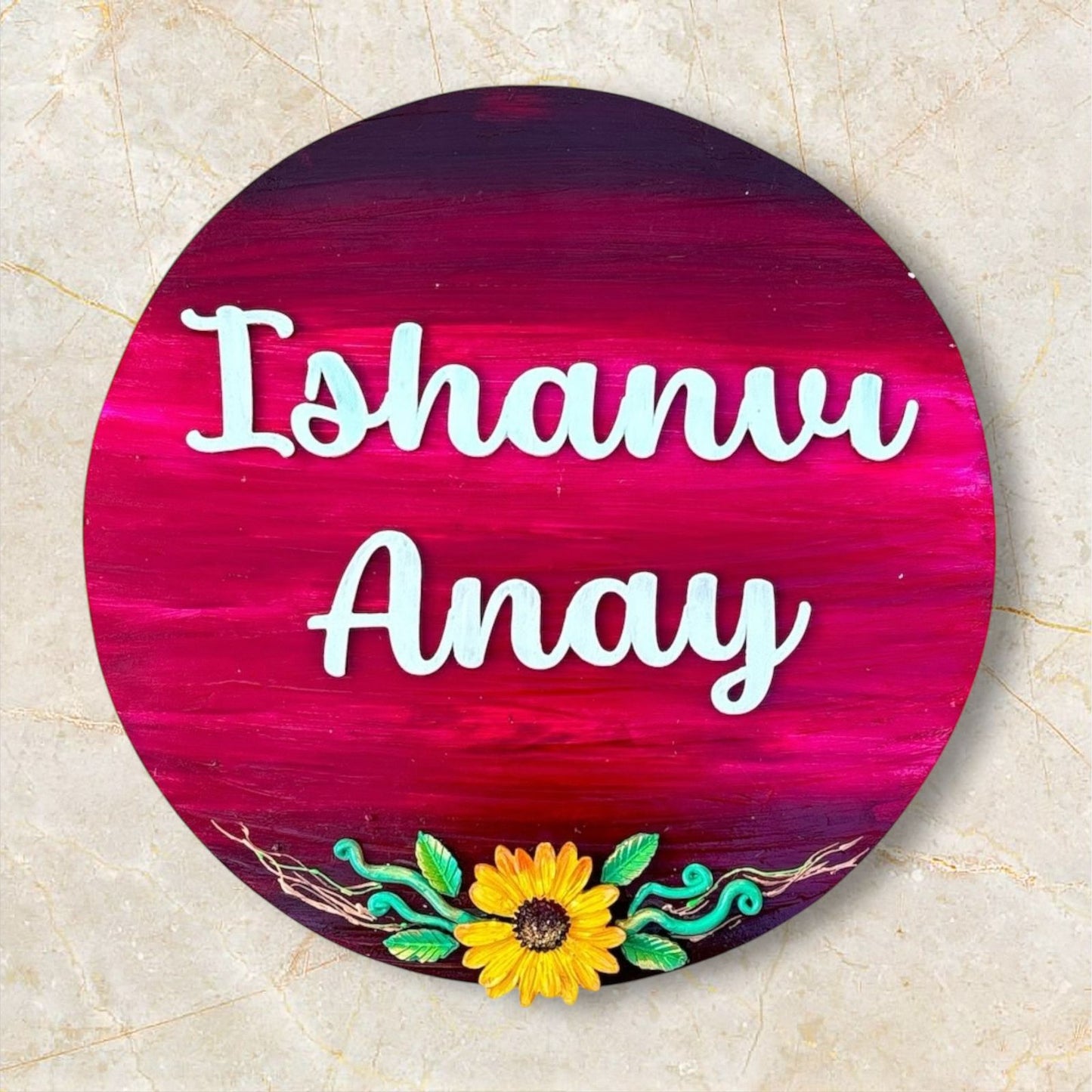 Sunflower Blossom Nameplate