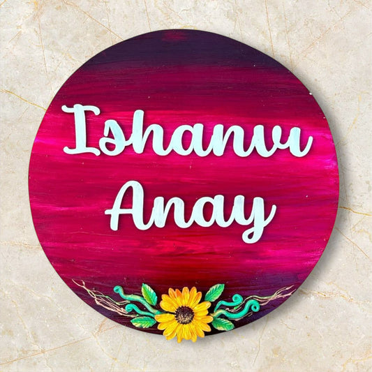 Sunflower Blossom Nameplate