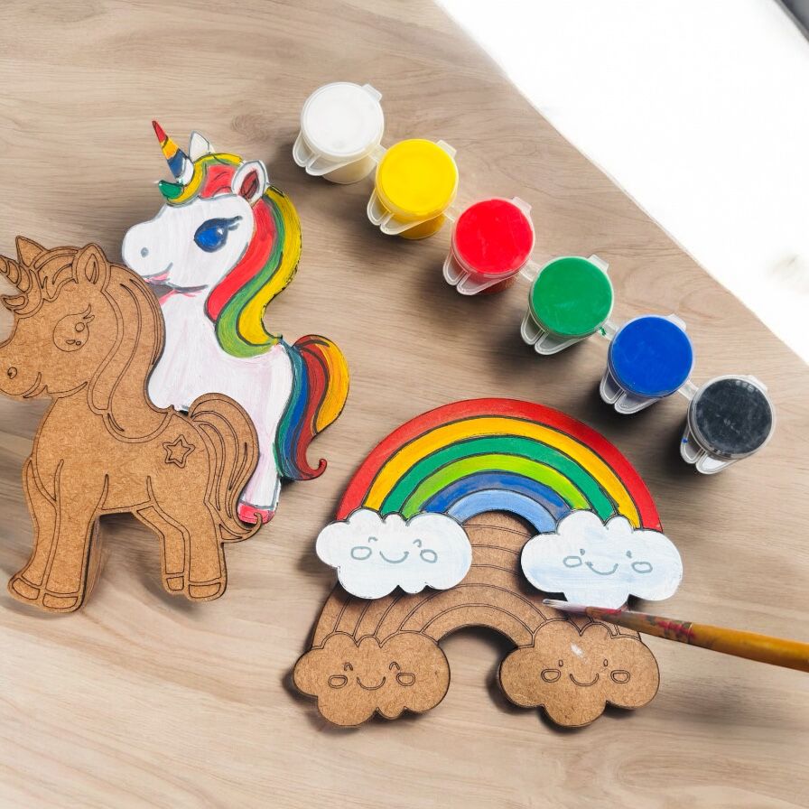 Unicorn Fridge Magnet and Keychain Kit