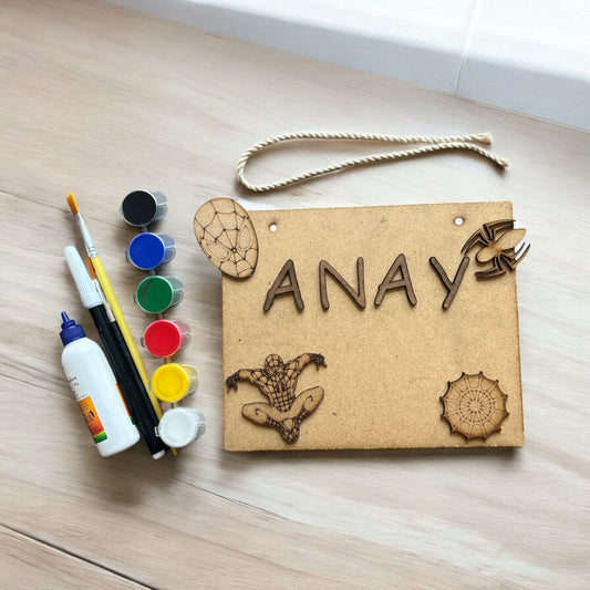 Spiderman Nameboard DIY Kit
